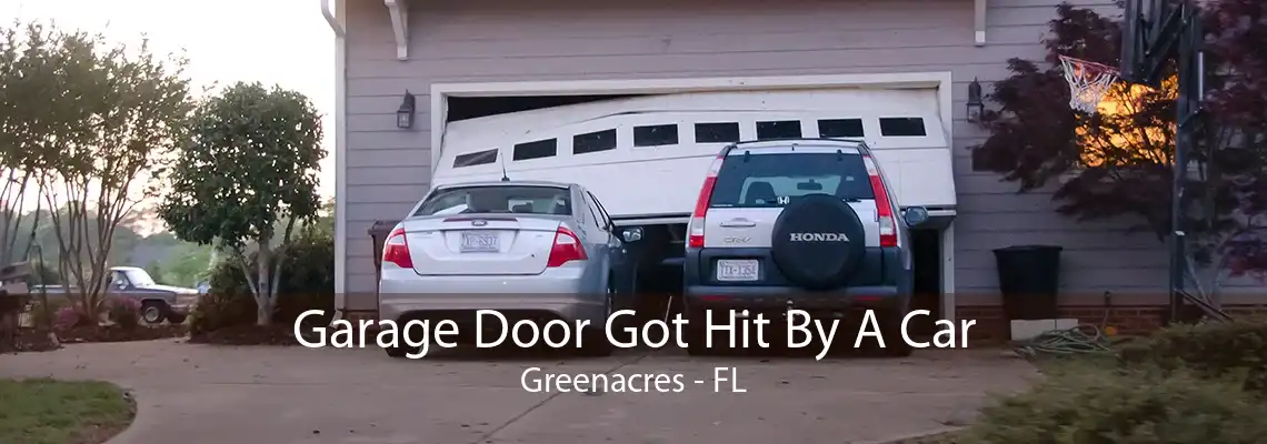 Garage Door Got Hit By A Car Greenacres - FL