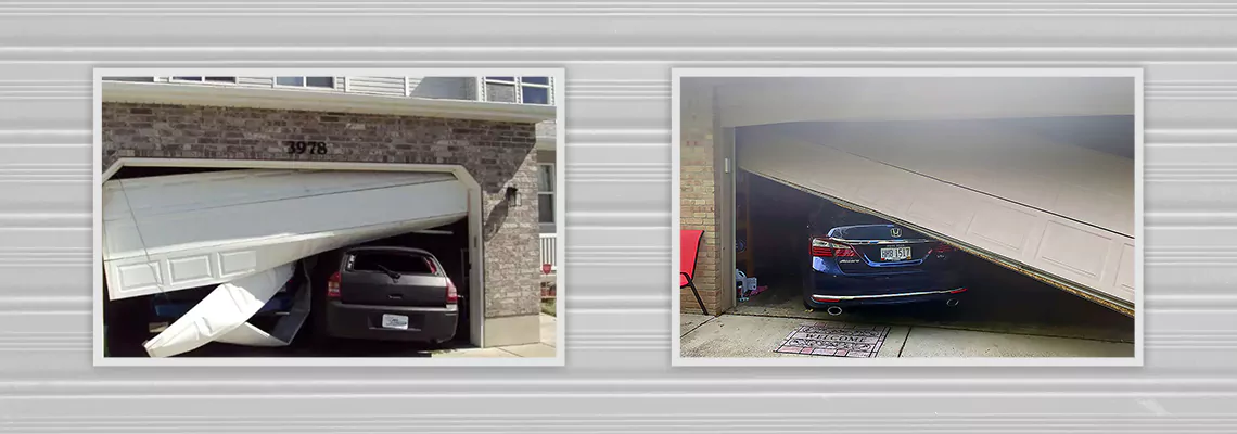 Repair Commercial Garage Door Got Hit By A Car in Greenacres, Florida